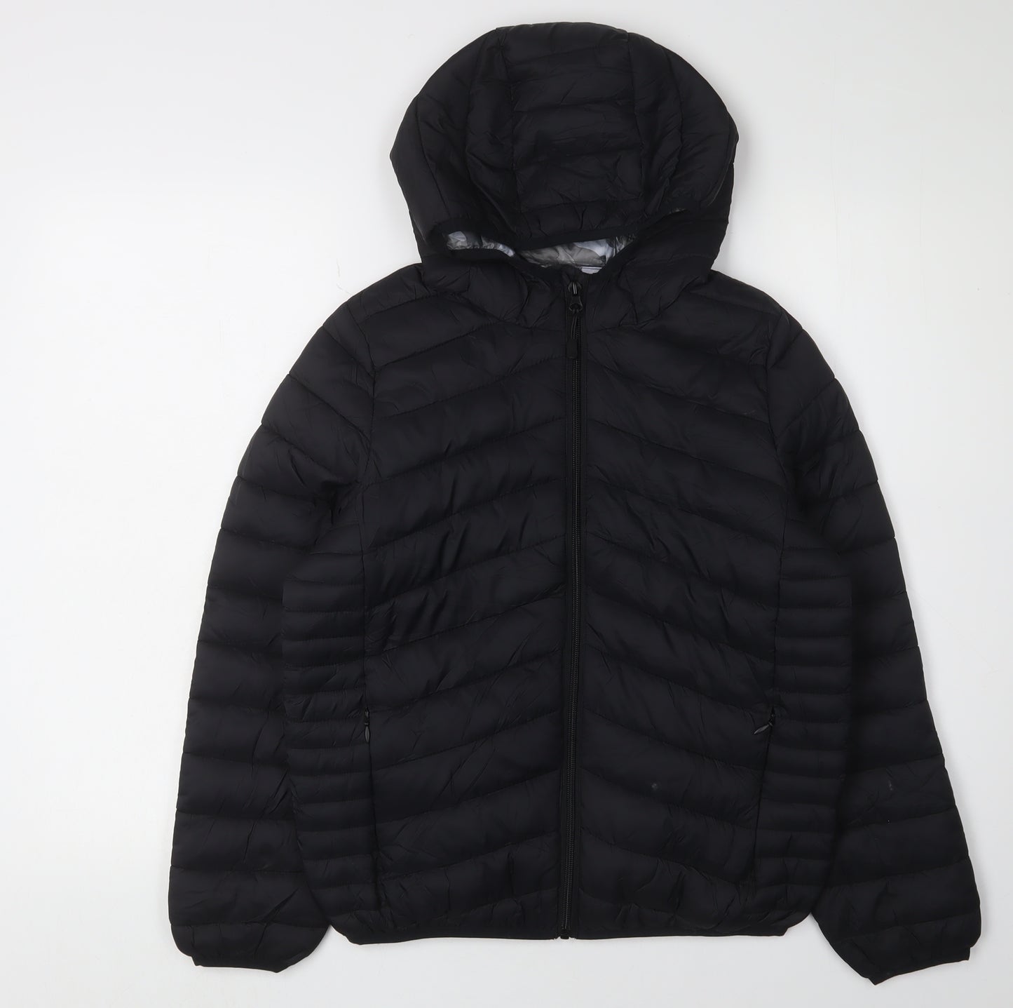 Marks and Spencer Boys Black Hooded Puffer Jacket 11-12 Years