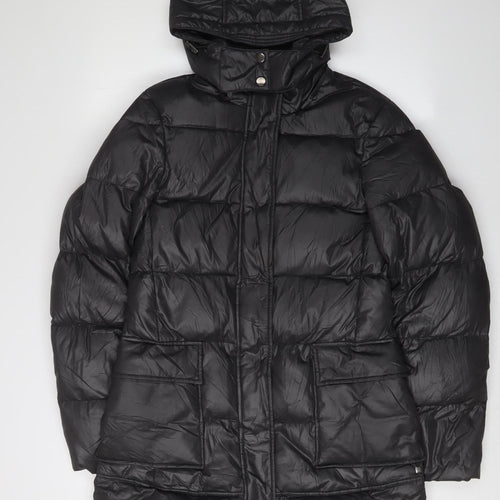 Woman & Soul Women's Black Long Puffer Jacket S