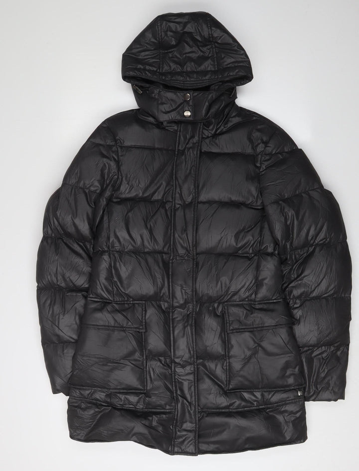 Woman & Soul Women's Black Long Puffer Jacket S