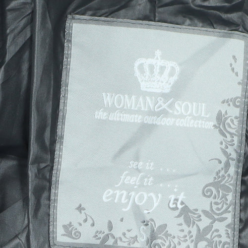 Woman & Soul Women's Black Long Puffer Jacket S