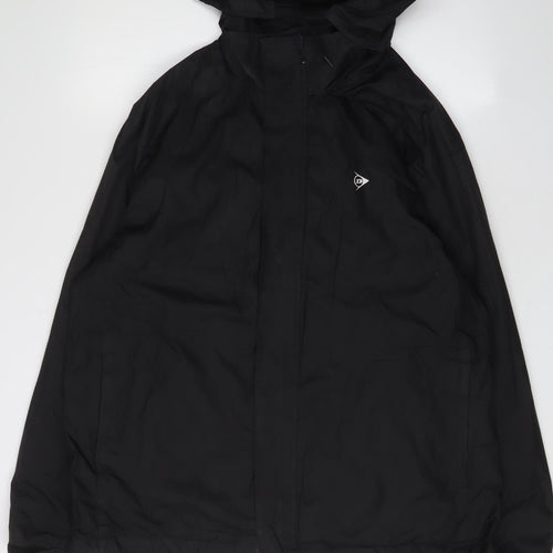Dunlop Men’s Black Hooded Windbreaker Jacket - L