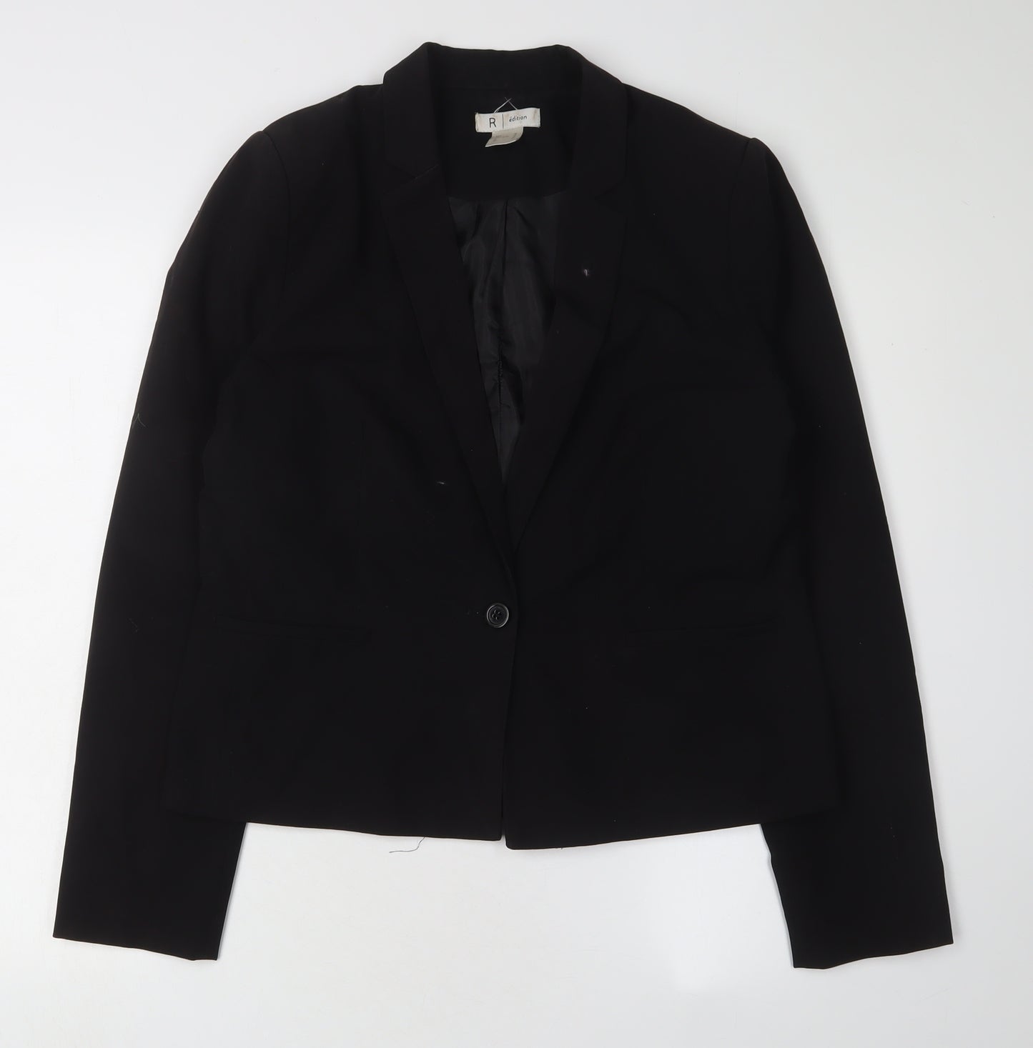Edition Women's Black Blazer Size 12 Business Suit Jacket