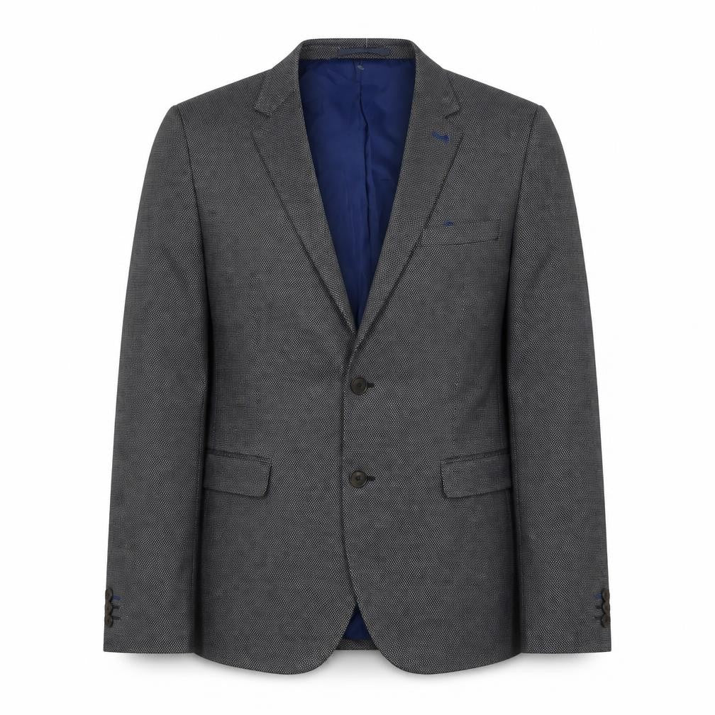 Front view of Easy Men's Grey Slim Fit Blazer, Large