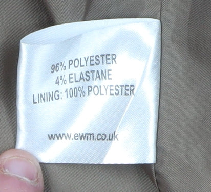 EWM Women's Brown Casual Jacket Size 22 Zip Closure