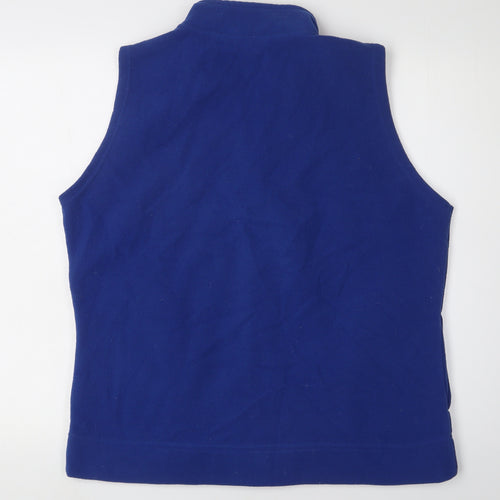 Isle Essentials Women's Blue Fleece Waistcoat, Size 18-20, Zip Closure