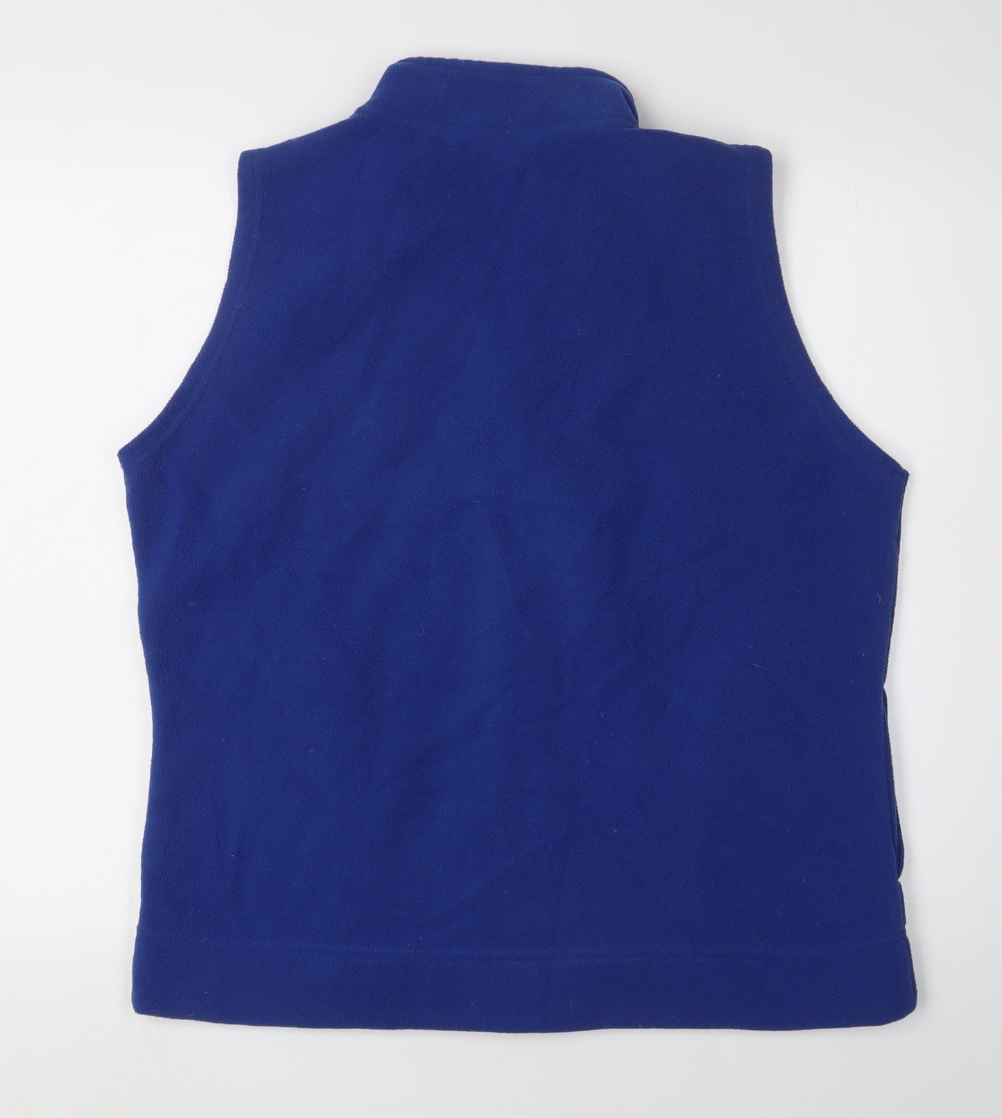 Isle Essentials Women's Blue Fleece Waistcoat, Size 18-20, Zip Closure