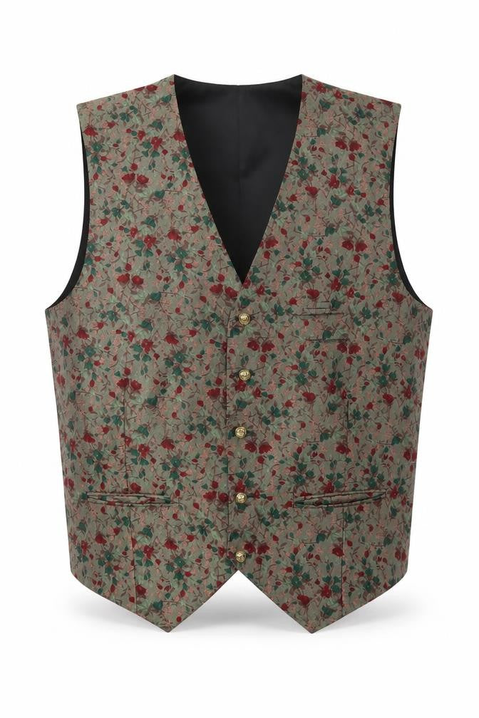 Front view of Tie Rack Men's Multicoloured Silk Waistcoat S