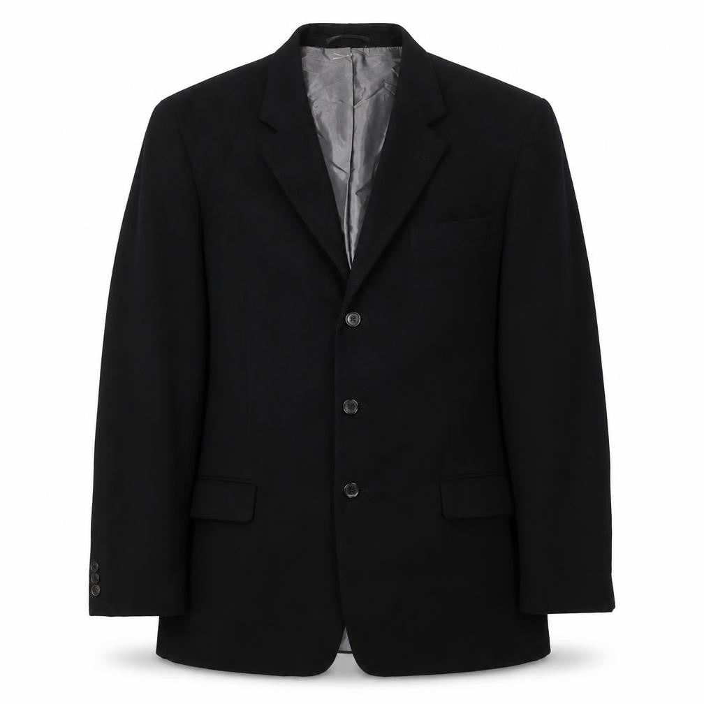 Front view of Armando Men's Black 42R Suit Jacket, Stylish