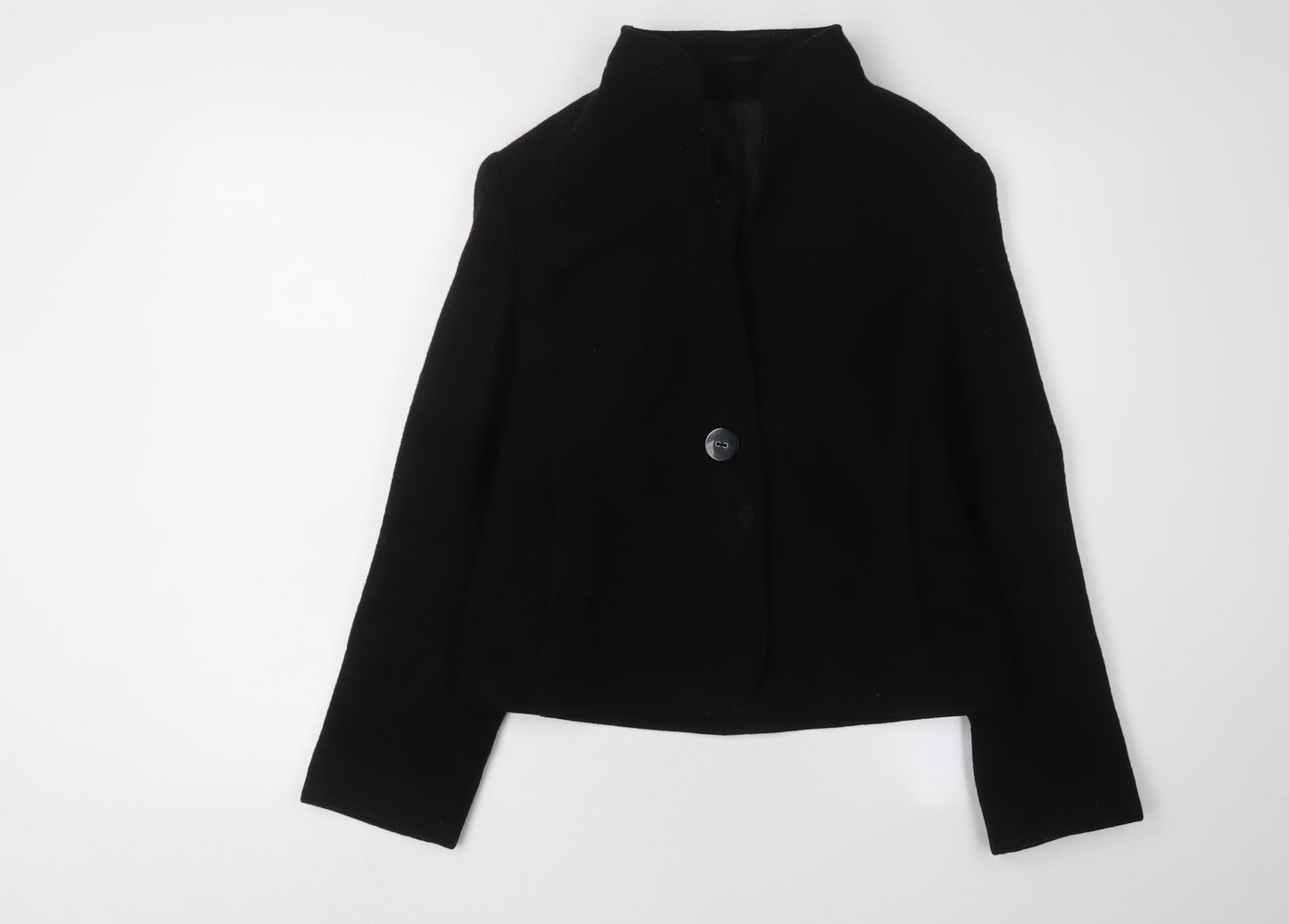St Michael Women’s Black Wool Vintage Cropped Jacket