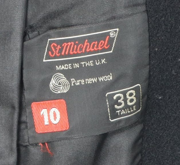 St Michael Women’s Black Wool Vintage Cropped Jacket