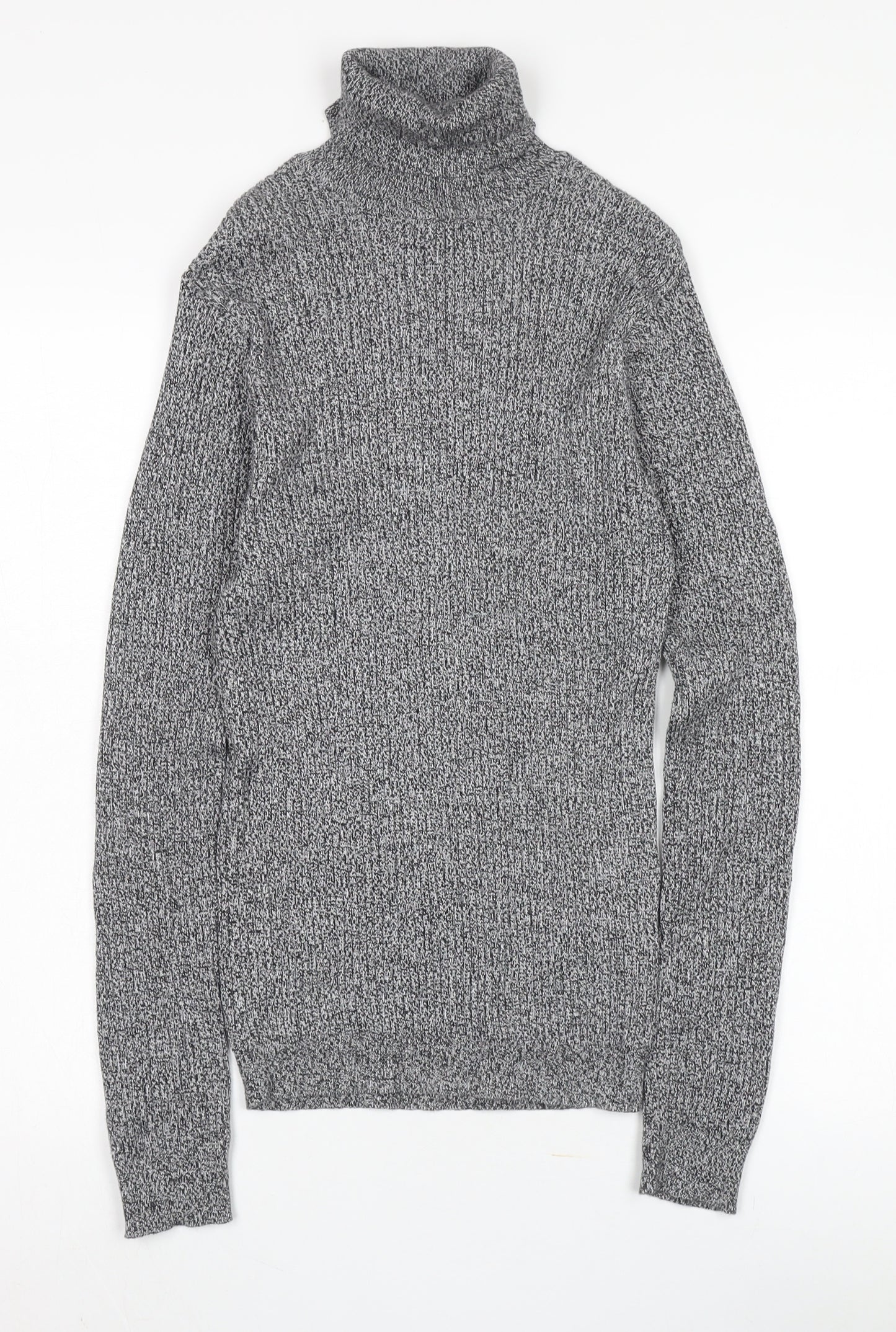 Brave Soul Women's Grey Roll Neck Pullover Jumper M