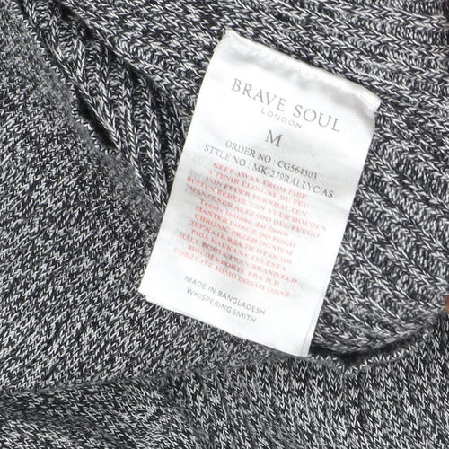 Brave Soul Women's Grey Roll Neck Pullover Jumper M