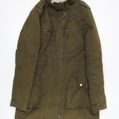 Gap Women's Green Military Coat Size S - Stylish and Warm