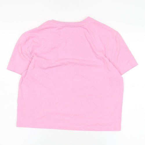 Tommy Jeans Women's Pink Crew Neck T-Shirt, Size S