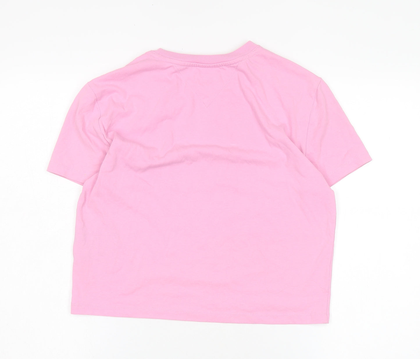 Tommy Jeans Women's Pink Crew Neck T-Shirt, Size S