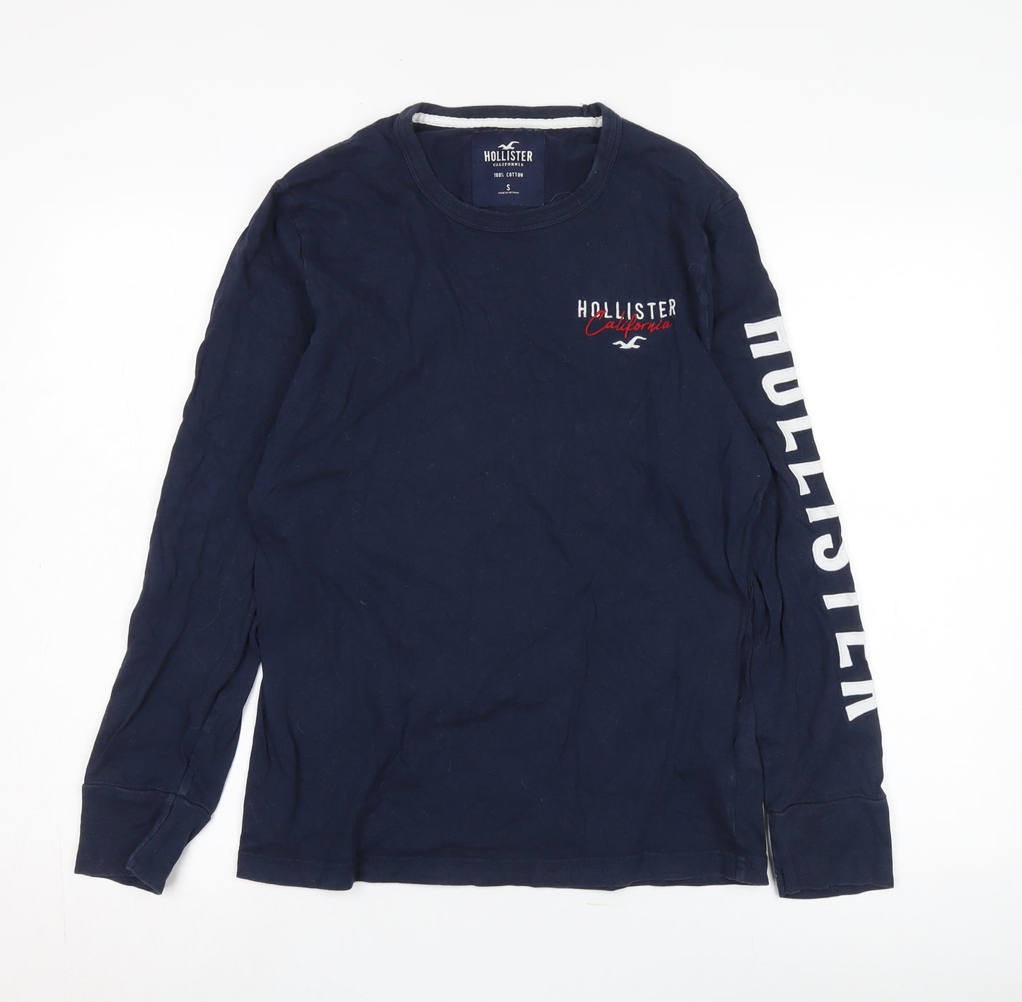 Hollister Unisex Blue Long Sleeve T-Shirt S