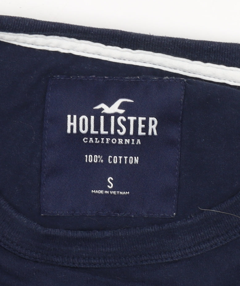 Hollister Unisex Blue Long Sleeve T-Shirt S