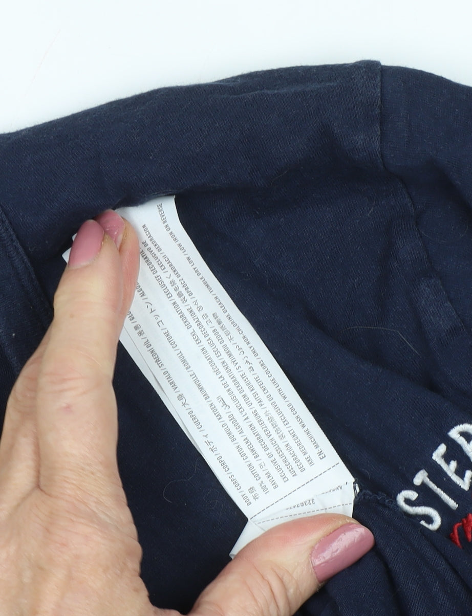 Hollister Unisex Blue Long Sleeve T-Shirt S