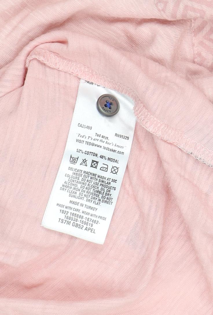 Ted Baker Women's Pink Geometric T-Shirt Size 16