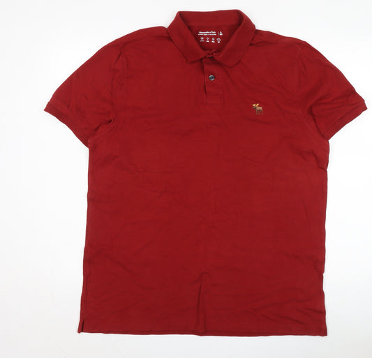 Abercrombie & Fitch Men's Red XL Polo Shirt