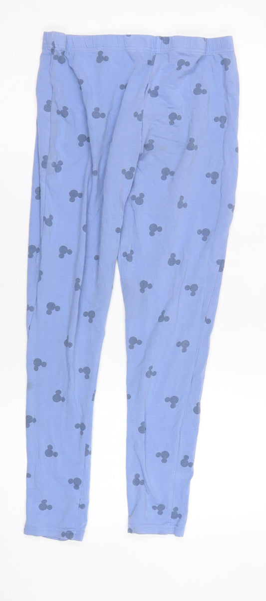 Disney Girls Blue Mickey Mouse Pyjama Pants 12-13 Years