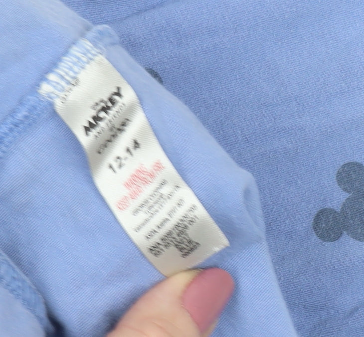 Disney Girls Blue Mickey Mouse Pyjama Pants 12-13 Years