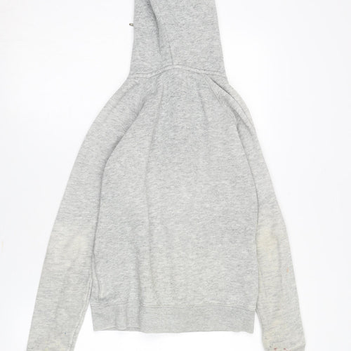 Jack Wills Women's Grey Hooded Jacket Size 8