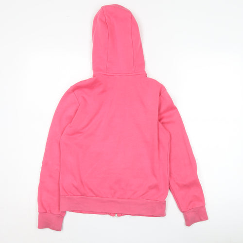 Adidas Girls Pink Hooded Full Zip Hoodie, Size 11-12 Years