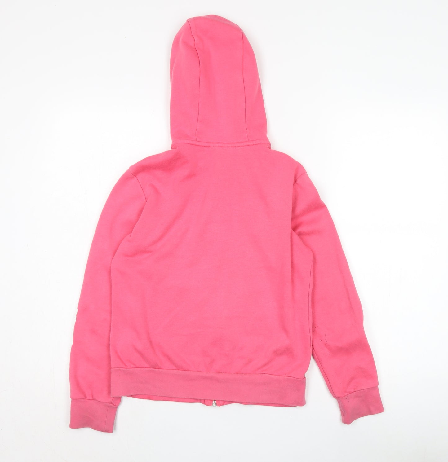 Adidas Girls Pink Hooded Full Zip Hoodie, Size 11-12 Years