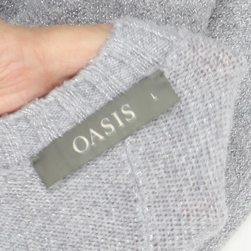Oasis Women's Grey Pullover Jumper Size L