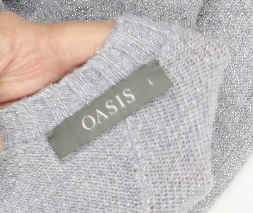 Oasis Women's Grey Pullover Jumper Size L