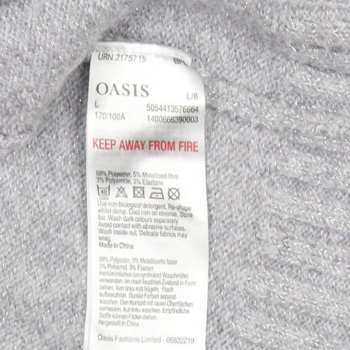 Oasis Women's Grey Pullover Jumper Size L