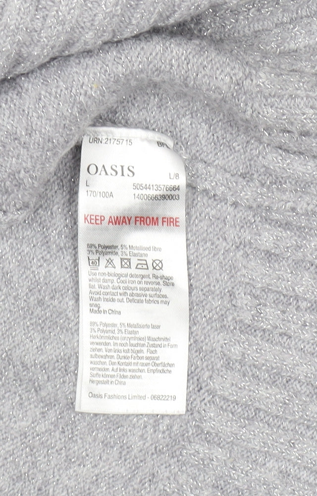 Oasis Women's Grey Pullover Jumper Size L