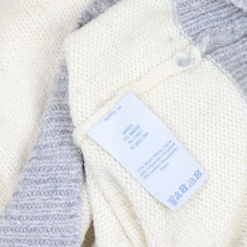 Boden Women's Ivory Wool Christmas Jumper Size 12