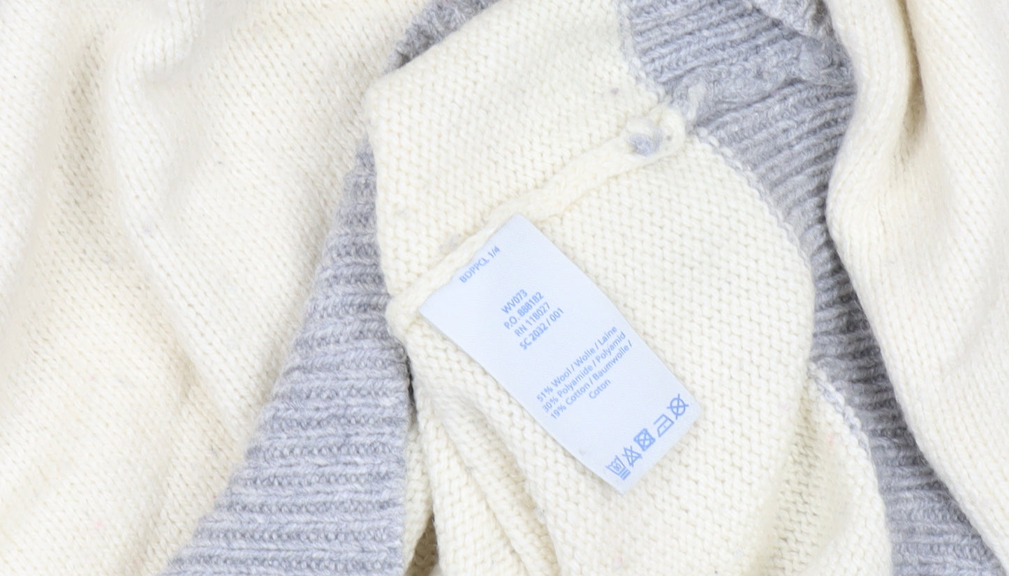 Boden Women's Ivory Wool Christmas Jumper Size 12