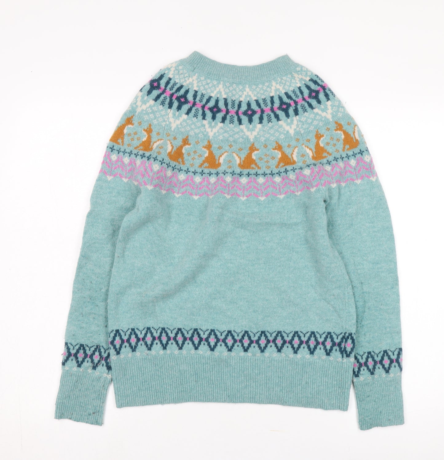 White Stuff Women's Blue Size 8 Fair Isle Jumper