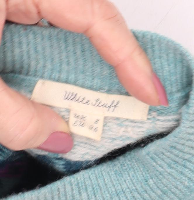 White Stuff Women's Blue Size 8 Fair Isle Jumper