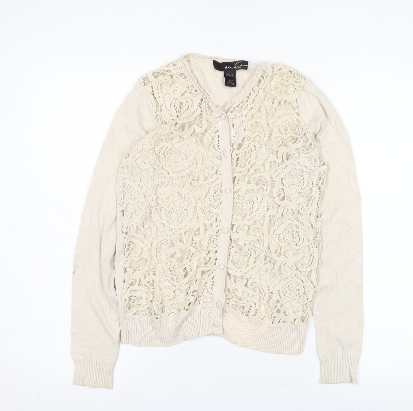 Mango Suit Women's Beige Cardigan Size 12