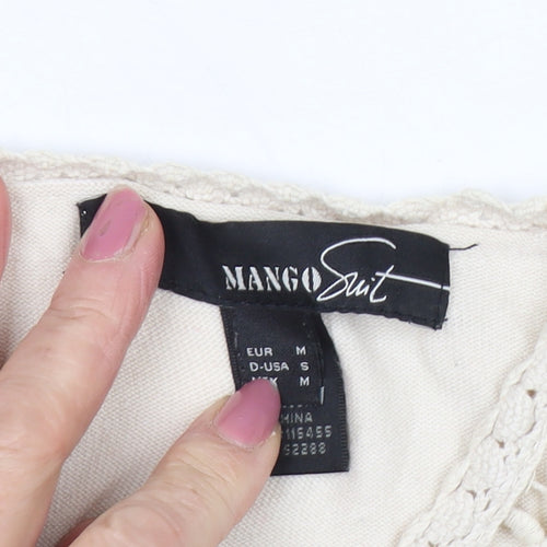 Mango Suit Women's Beige Cardigan Size 12