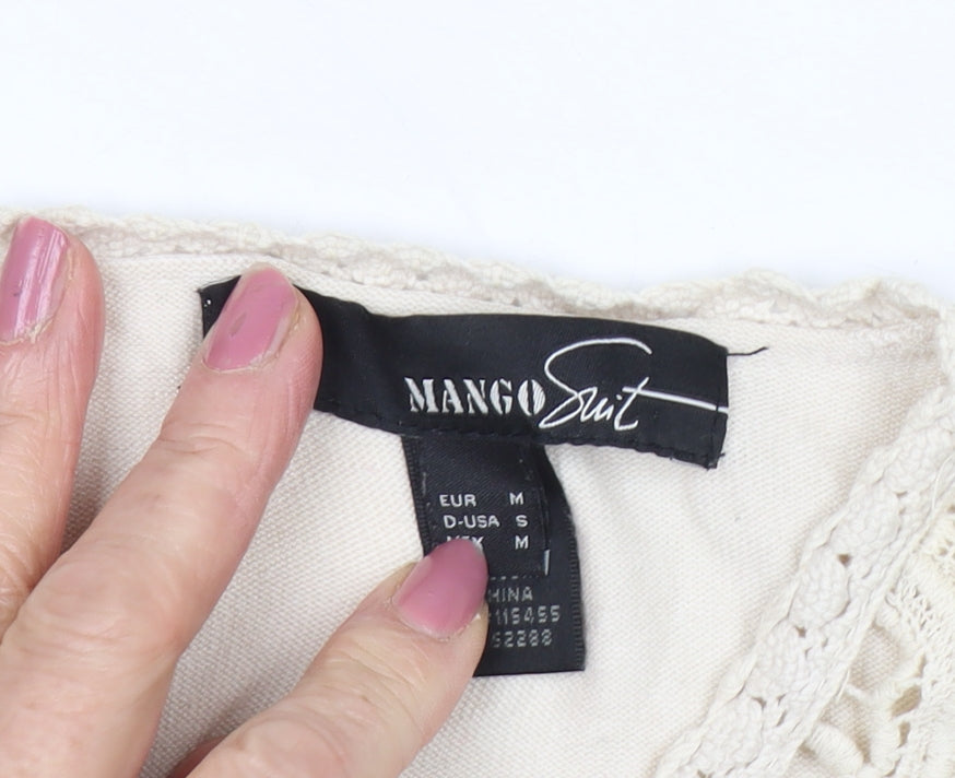 Mango Suit Women's Beige Cardigan Size 12