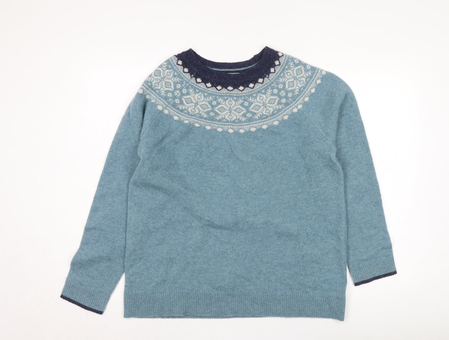 Arabella & Addison Women's Blue Fair Isle Pullover