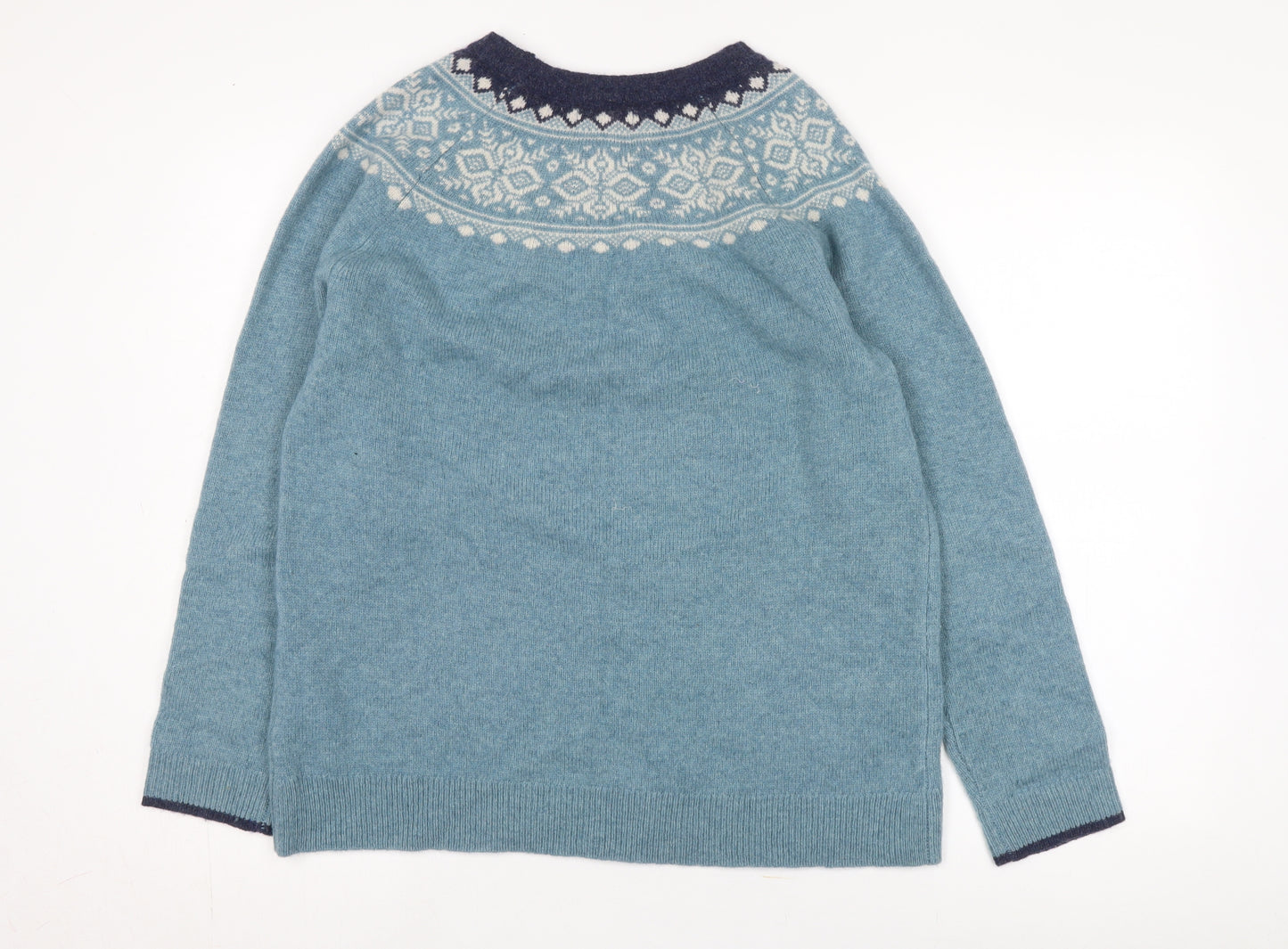 Arabella & Addison Women's Blue Fair Isle Pullover