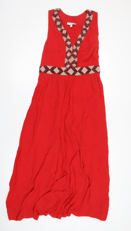 & Other Stories Women's Red Maxi Dress, Size 10