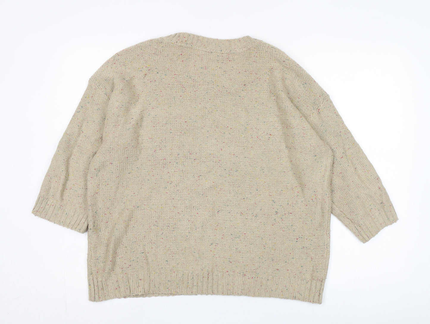 Fat Face Women's Beige Pullover Jumper Size 18