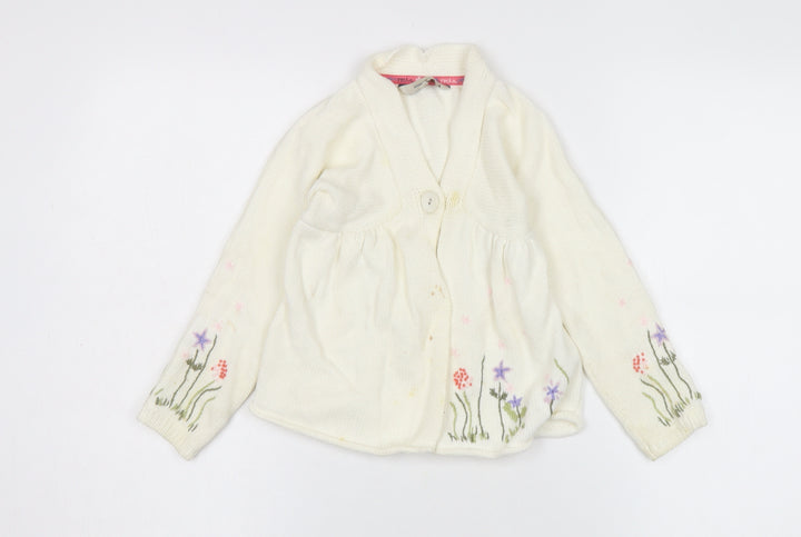Rocha John Rocha Girls Ivory Floral Cardigan 6 Years