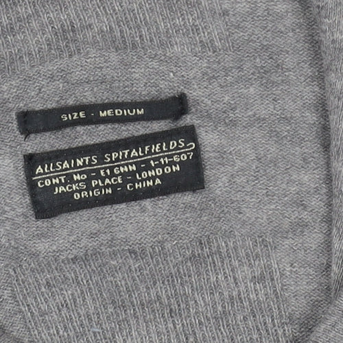 AllSaints Grey Hooded Jacket Men’s M Casual Full Zip