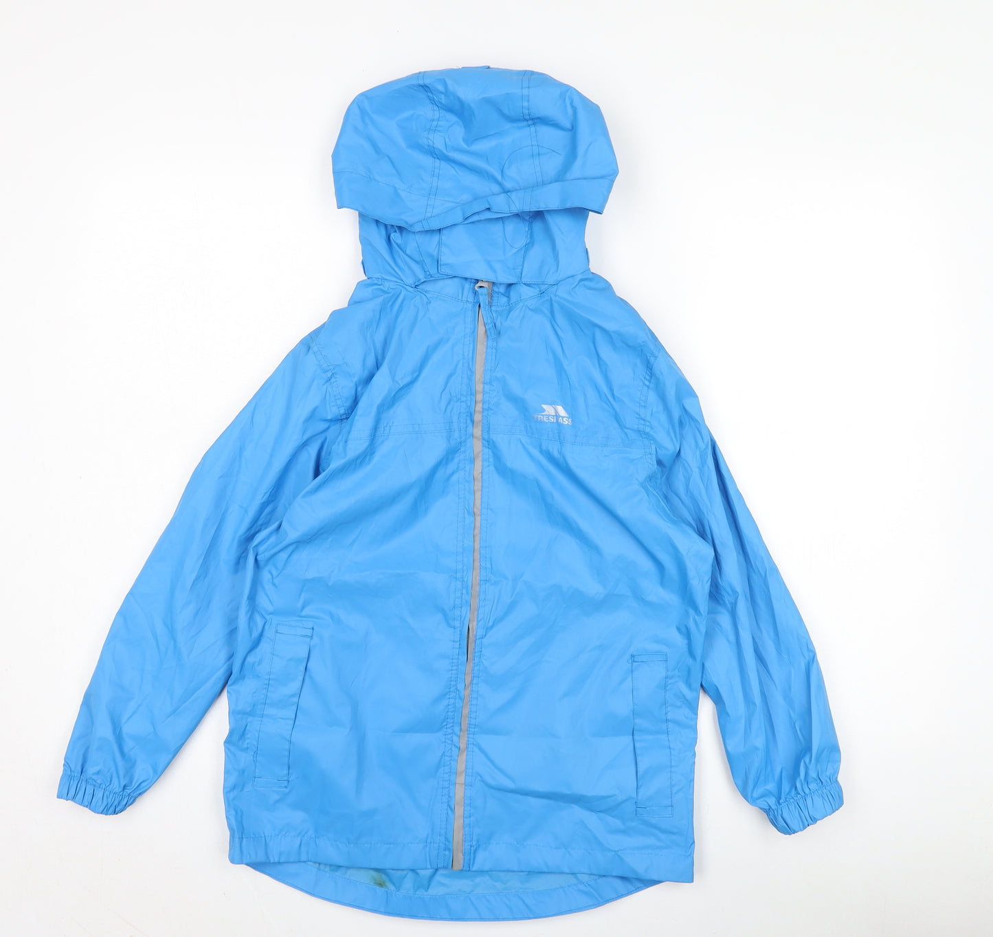 Trespass Boys Blue Waterproof Rain Coat Jacket 9 Years