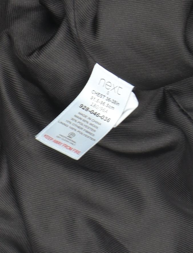 Next Men's Black Classic Pea Coat in Small Size