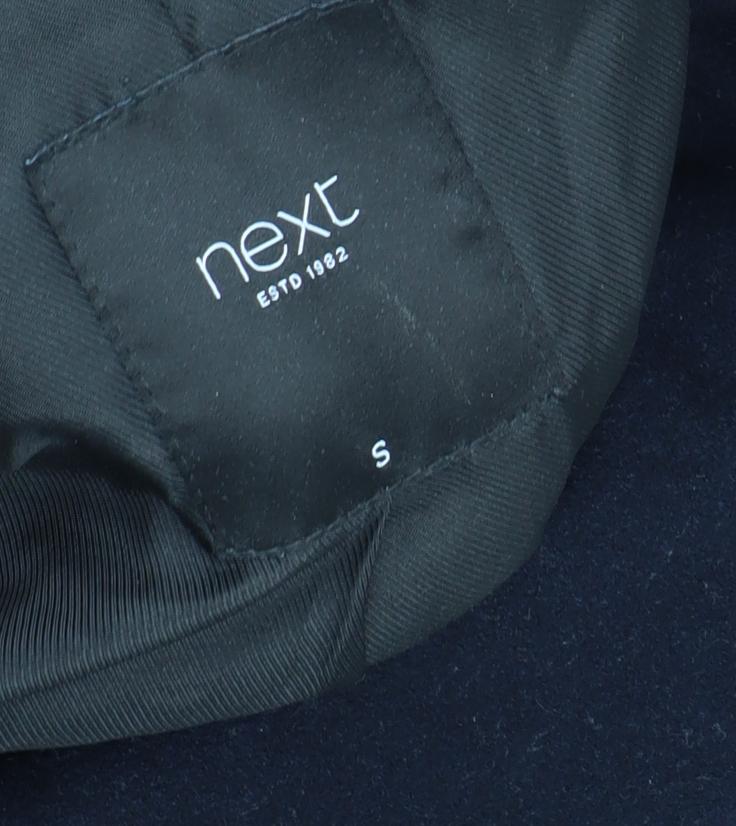 Next Men's Black Classic Pea Coat in Small Size