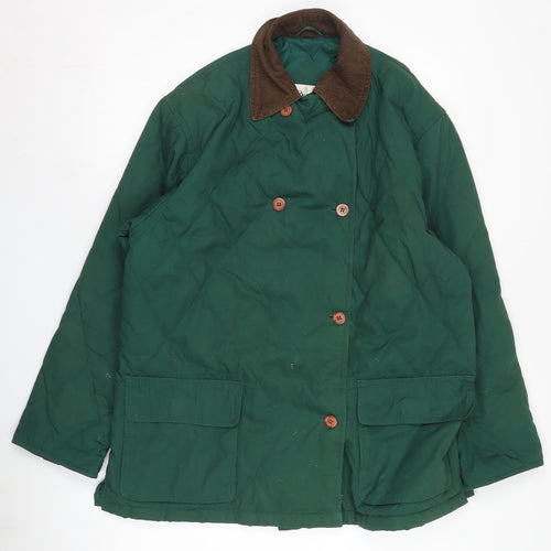 Berkertex Men's Green Quilted Jacket, Size 14